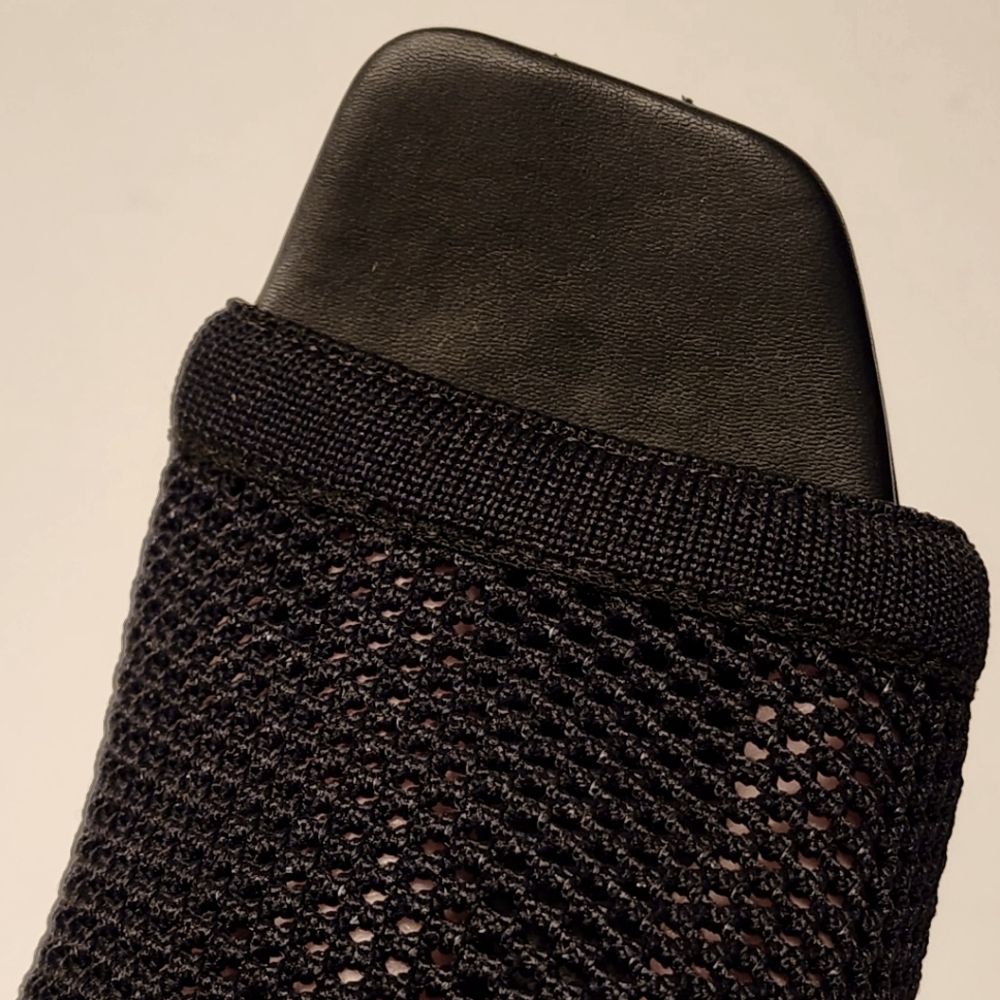SCHUTZ Sinara Knit Mule Heeled Sandal In Black Size 6.5 - Picture 10 of 15